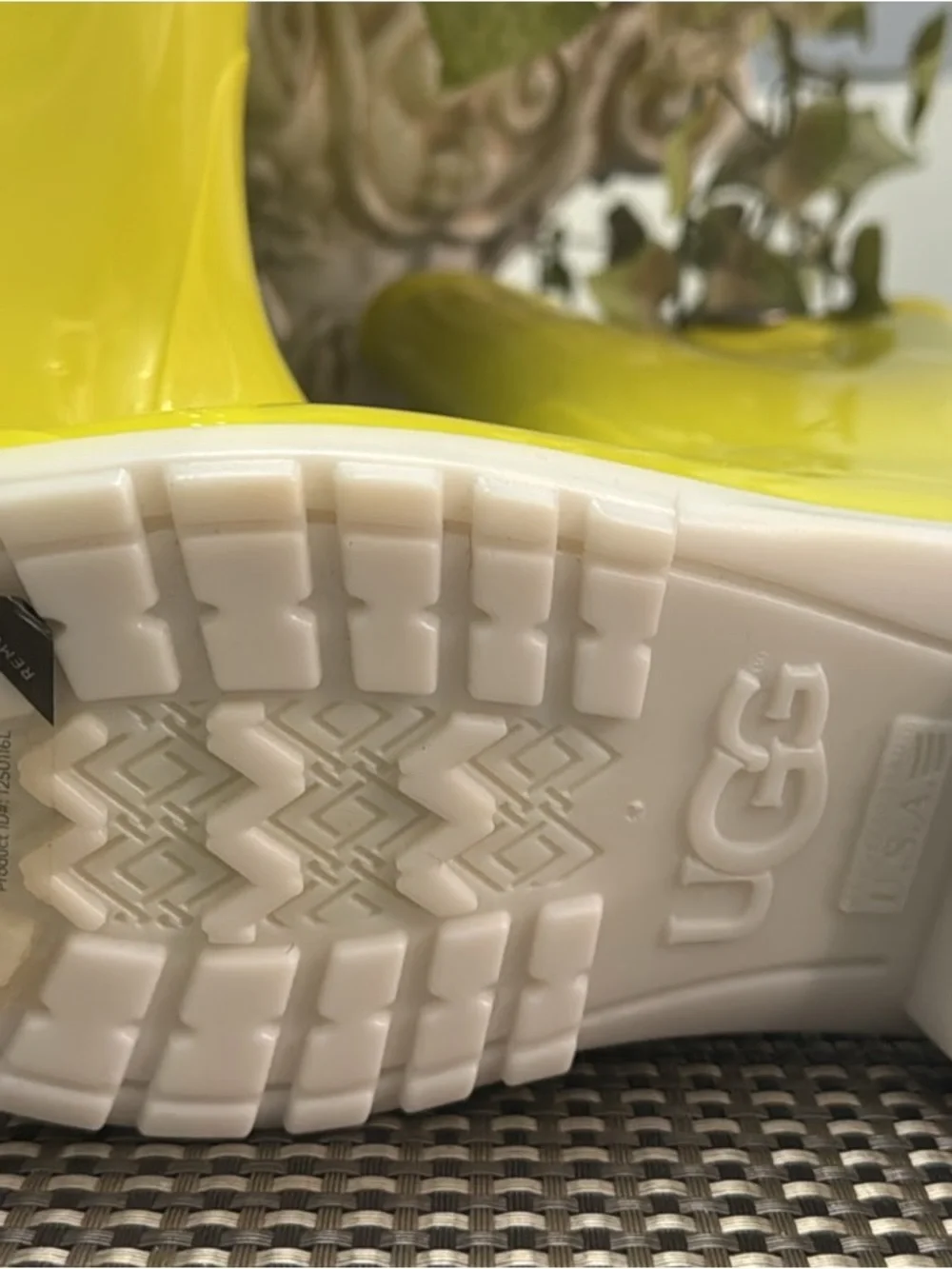 UGG Bright Yellow Women's Glossy Rain Boots